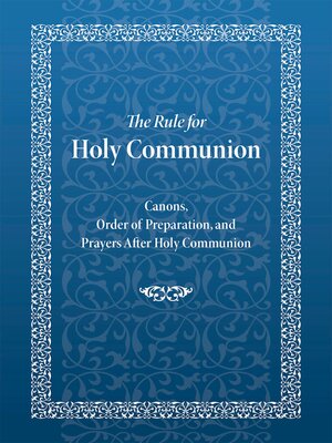 cover image of The Rule for Holy Communion